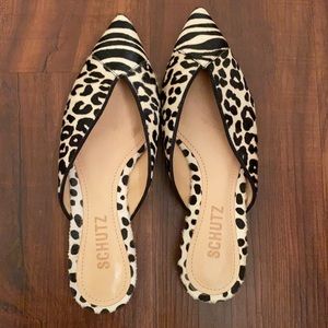 Schutz Animal Print Slides!
